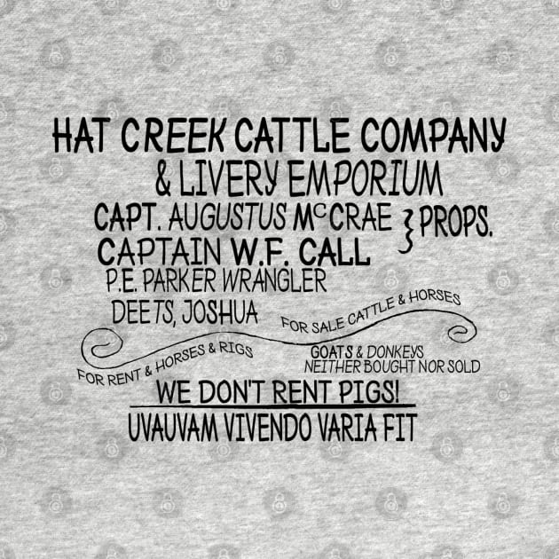 Hat Creek Cattle Company Sign 2 - From Lonesome Dove by hauntedjack